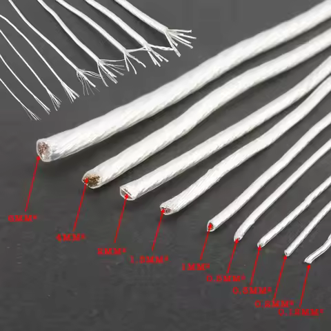 1pcs 5M Silver Plated OCC FEP Wire High Purity OFC Copper Wire 14/16/18/19/20/22/23/24/26 AWG DIY Au