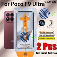 2 Pcs Poco F9 Ultra HD One-click Tempered Glass Screen Protector For Redmi Note 17 Poco F9 Pro Max U