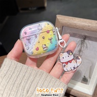 【Future star】For HOCO EW72 Case Cover DIY Cute Cat Soft Silicone Earphone Case Casing