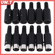 UM.T DIN Plug Soet Connector 3/4/5/6/7/8 PIN Male/Female Chassis Cable Mount