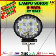 MATA 3-MODE Round LED Spotlight with 9 Eyes, 27 WATT, 5 CM Thick