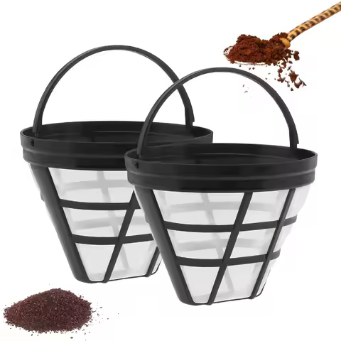 1pcs Reusable Coffee Filter Basket, Cone Coffee Maker Filter Replacement Coffee Filter Compatible wi