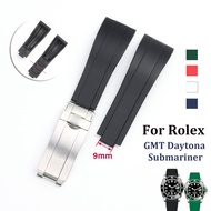 20mm High Quality Silicone Watch Strap for Rolex GMT Daytona Submariner Waterproof Rubber Diving Wat