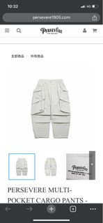 PERSEVERE MULTI-POCKET CARGO PANTS - OFF-WHITE 多口袋工作褲 灰白 S號
