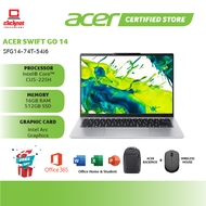 ACER SWIFT GO 14 LAPTOP (CU5-225H 16GB RAM 512GB SSD Intel Arc 14" WUXGA TOUCH SILVER W11 HS+M365)
