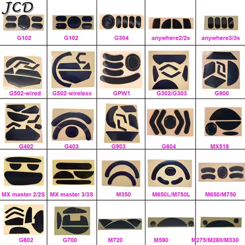 JCD For Logitech G102/G304/G502/G903/G900/G402/G403/G602/G700/Mx Master 2 2s 3 3S Mouse Feet Skates