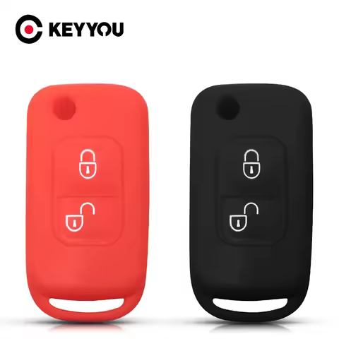 KEYYOU Silicone Key Case For Mercedes Benz E113 A C E S W168 W202 W203 Two Flip Car Accessories Prot
