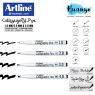 Artline Calligraphy Khat Arabic Jawi Pen (Flat/Chisel Tip - 1.0MM, 2.0MM, 3.0MM, 4.0MM) [Per PCS, Bl
