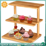 Wood Display Stand Cupcake Stand 3 Tier Serving Tray