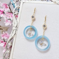 天然 藍玉瓍 瑪瑙 台灣藍寶 戒環 扳指 蝴蝶 福氣 智慧 耳環 單品