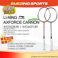 Li-Ning Axforce Cannon PRO Badminton Racquet Unstrung (Free Grip &amp; String &amp; Cover Bag) 4U 5U LINING RACKET 李宁 雷霆 小钢炮PRO
