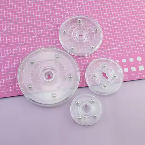 Swivel Plates 360-Degree Acrylic Turntable Transparent Clear Rotating Display Stand Round Plastic 36