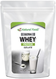 Z Natural Foods Ultra Whey Protein Isolate Powder - Pure, Unflavored, Unsweetened Whey Protein Powde