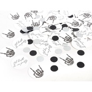 Til Death Do Us Bride or Die - 180pcs Confetti, Gothic Decor for Bachelorette Party