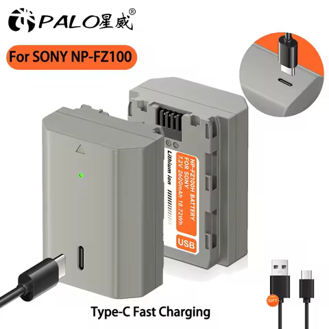 NP-FZ100 NP FZ100 NPFZ100 Battery with 5v 2a Type-C Input for Sony A7 III Alpha A7R III A7R IV A7M4 