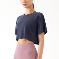 sport wear woman sport shirt woman T-shirt menari lengan pendek wanita yoga tanpa pinggang