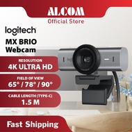 LOGITECH MX BRIO Webcam with 4K Ultra HD, 60 fps, Noise Reduction & 1.5m Cable for Zoom Google Meet