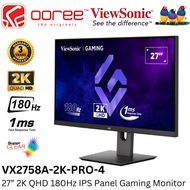 VIEWSONIC 27” VX2758A-2K-PRO-4 2K QHD 2560x1440P / VX2728J FULL HD 180Hz SUPERCLEAR IPS LCD GAMING M
