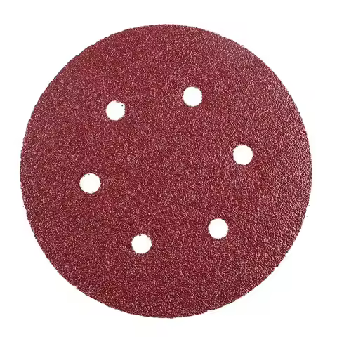 10 pieces 6 inch 6 hole 150MM sanding sheet 60-600gravel flocking sandpaper track sander hook ring s