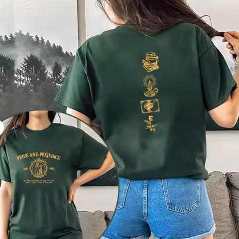 Bookish T-Shirt Pride and Prejudice Quotes Tshirt Jane Austen Shirts Romance Novels Tee Book Lover G