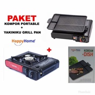 PAKET KOMPOR PORTABLE BBQ YAKINIKU GRILL PAN