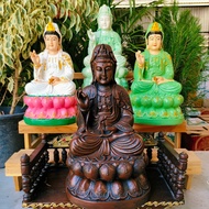 [L]Ko1 Guanyin In The Blessing Posture Made Of Fruit Lap Size 5 Inches Height 32 Cm. (Real Figure Ve