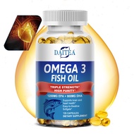 Daitea Omega 3 Fish Oil Supplement EPA + DHA Improves Memory and Supports Brain and Cardiovascular H