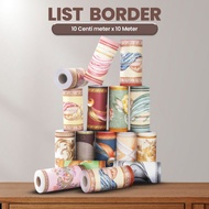 Wallpaper List Border Waterproof Border Pvc 10Cm x 10M Wallpaper Sticker Border List Dinding -Aff