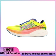 ของแท้อย่างเป็นทางการ HOKA ONE ONE ROCKET X2 Men's and Women's Sports Shoes 1127927 The Same Style I