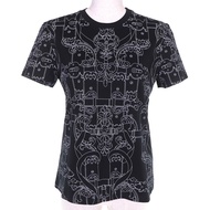 Unused HERMES 26SS 6E4627DH Ferronnuri Remix 100% Cotton Crew Neck Short Sleeve T-Shirt in Black and