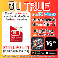 ซิม TRUE เน็ตความเร็ว 15 Mbps 5G ไม่อั้น ไม่จำกัด ไม่ลดสปีด 1 ปี เปิดเน็ตที่แอป XQ-VPN เติมเงินเดือน