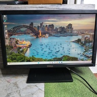 MONITOR DELL 20" E2011Ht LENGKAP KEBEL POWER+VGA SECOND MURAH