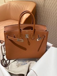 全新 Hermes Birkin 25 gold Togo Stamp K