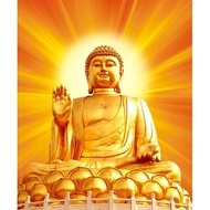 Golden Buddha Buddha Buddha Painting Hanging Painting Sakyamuni Buddha Portrait Photo Paper Double-s