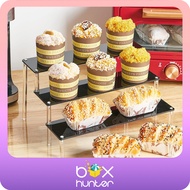 20CM BLACK 3-Tier Acrylic Display Rack Cake Figure Display Stand