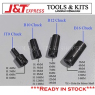 JT0/B10/B12/B16 Chuck Coupler Connector Coupling Adapter for DC Motor/Metal Shaft [Penyambung Chuck 