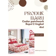 PROYU Cadar Patchwork 4 in 1 ROPOL 2 Tingkat Fitted Bedsheet Set Bedding (Queen/King) Cadar Katil Queen Murah Viral 2022