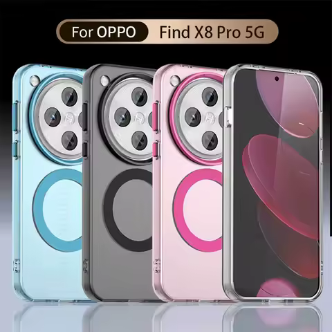 For Oppo Find X8 Pro Candy Color Matte PC Case For Oppo Reno12 Pro Magnetic Shockproof Cover For OPP