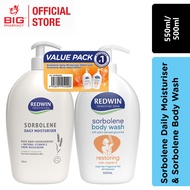 Redwin Sorbolene Body Wash (500ml) + Sorbolene Moisturiser (550ml)