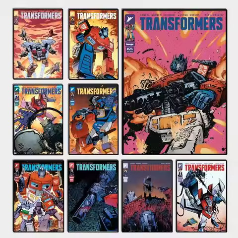 Vintage Classic T-Transformers Comic Inspired Auto Robots Posters Fancy Wall Sticker for Living Room