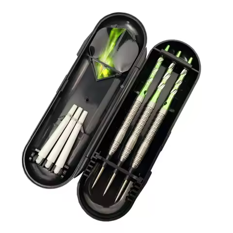 Professional 23 Grams 90% Tungsten Steel Tip Darts Aluminium Shafts with Storage for Case Set Outdoo