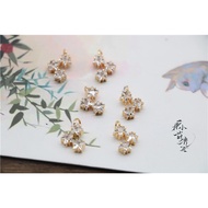 [Xiaodiguang] Copper Plated 18K Champagne Gold Star 9 * 12mm DIY Jewelry Accessories D111