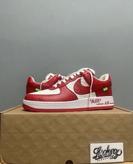 Louis Vuitton x Nike Air Force 1 Low White Red ORIGINAL