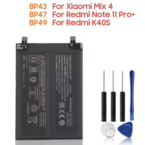 2025 New Replacement Battery BP43 BP47 BP49 For Xiaomi Mix 4 Mix4 Redmi Note 11 Pro+ K40S Phone Batt