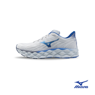 Mizuno Men Wave Sky 8 Running Shoes - Grey Navy Blue Black J1GC2402