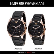 [เน้นคุณภาพ]  EMPORIO ARMANI ROSE GOLD &amp; BLACK CHRONOGRAPH นาฬิกาข้อมือผู้ชาย รุ่น AR5905 / AR5906[รหัสสินค้า]1115