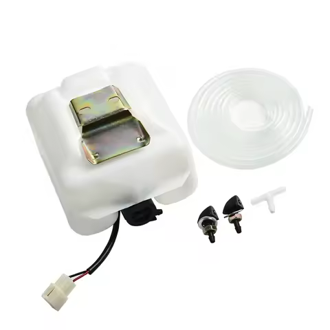 2Pin Car Windshield Washer Water Storage Bottle Tank With/12V Pump Hose Spray 17.5 X 13 X 8cm(L X W 