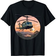 Uh-1 Huey Helicopter Shirt Sunset Vietnam Design GiftT-Shirts