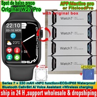ZZOOI Original iwo W27 Pro Smart Watch NFC Function Siri 45mm Series 7 Wireless Charger ECG  Bluetooth Call IP68 Waterproof Smartwatch