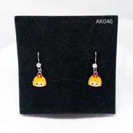 925 Silver Princess Hook Earrings White Gold Plated - AK046